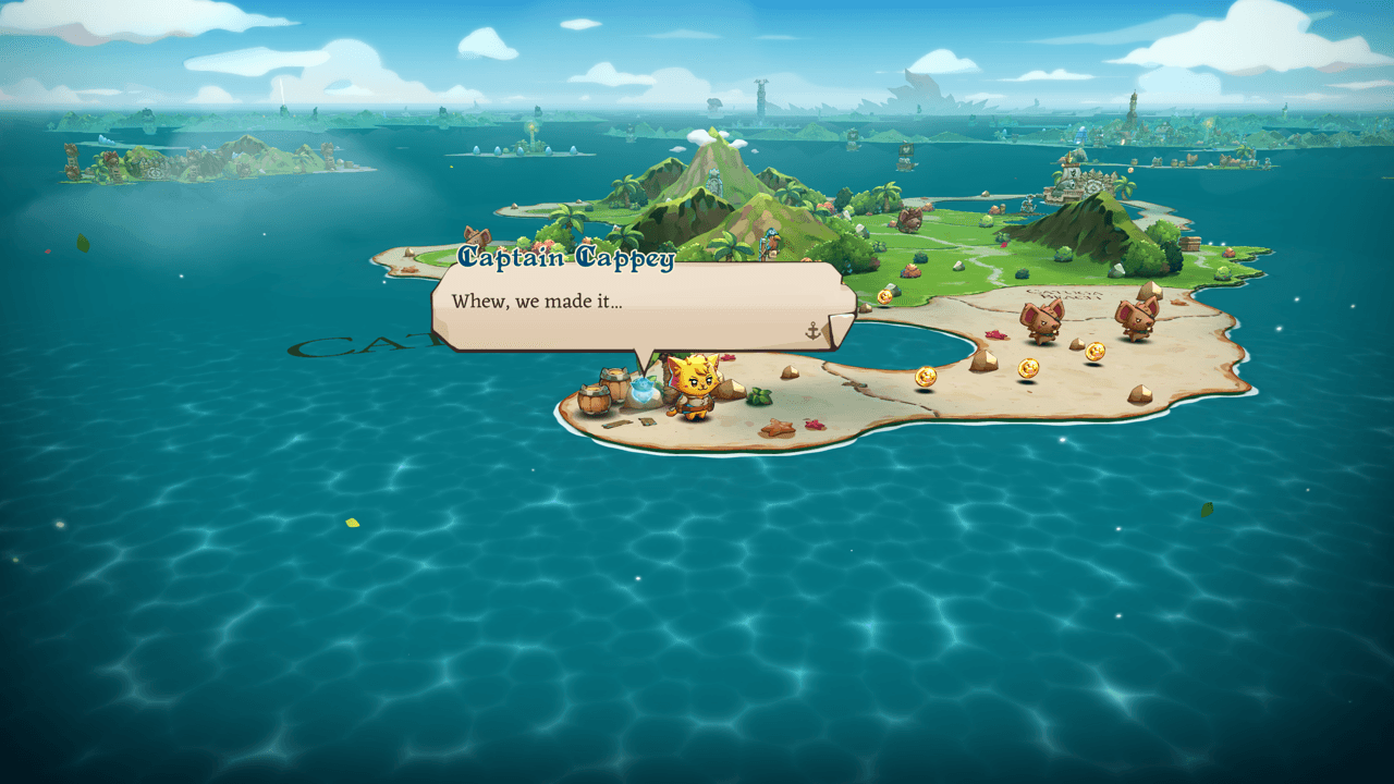 Cat Quest III opening gameplay dialogue rendered by PS5PCEM