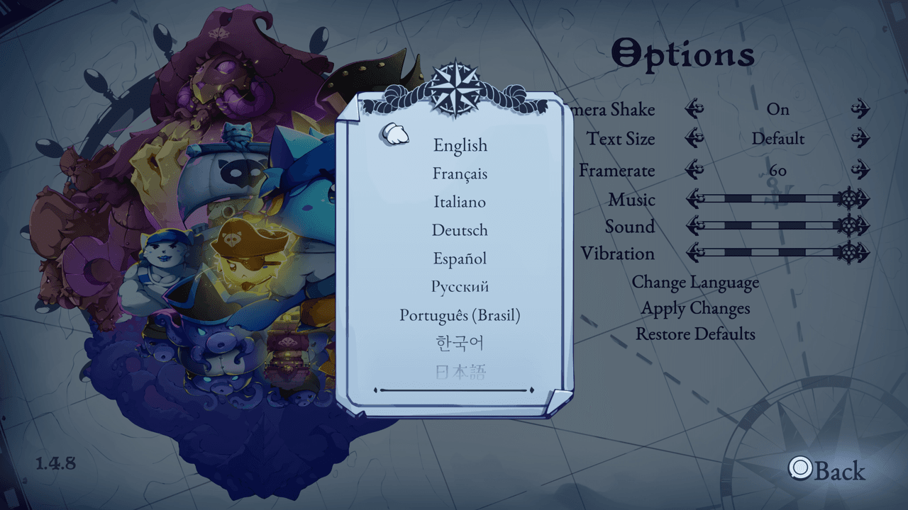 Cat Quest III language modal rendered by PS5PCEM